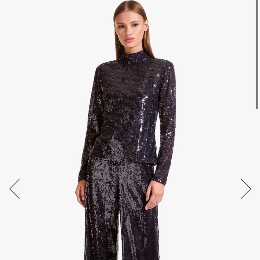 new staud navy sequin set